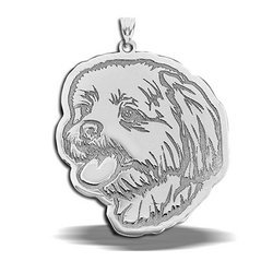 Shih Tzu Dog Portrait Charm or Pendant