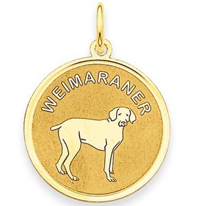 Weimaraner Disc Charm or Pendant