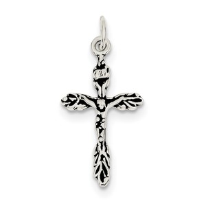 Sterling Silver Antiqued Crucifix Charm