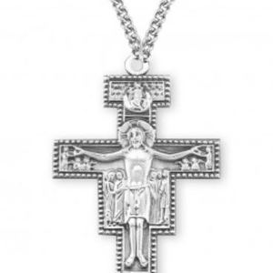 San Damiano Gold Sterling Silver w  Chain