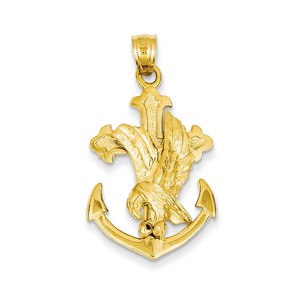 14k Mariners Cross w Eagle Pendant