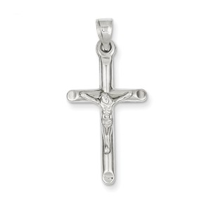14k White Gold Crucifix Pendant