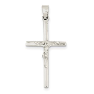 Sterling Silver Polished Crucifix Pendant