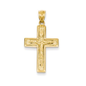 14k Polished Crucifix Pendant