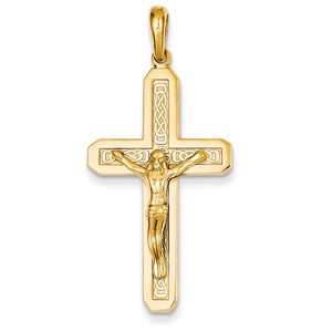 14k Polished Crucifix Pendant