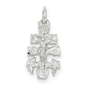 Sterling Silver Cara Vaca Crucifix Pendant