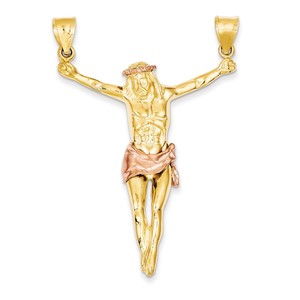 14k Two tone Corpus Pendant