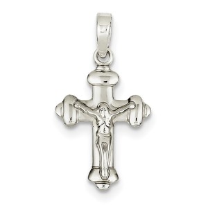 Sterling Silver Polished Crucifix Pendant