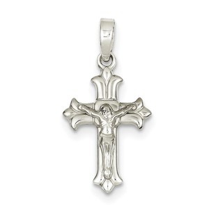 Sterling Silver Polished Crucifix Pendant