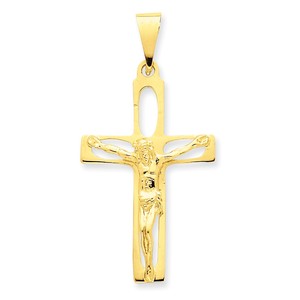 14k Polished Crucifix Pendant