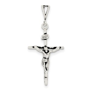 Sterling Silver Antiqued Crucifix Charm