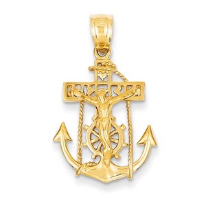 14k Mariners Cross Pendant