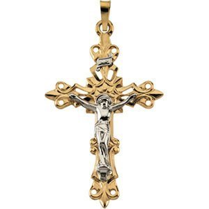 TWO TONE CRUCIFIX PENDANT