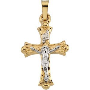 TWO TONE CRUCIFIX PENDANT