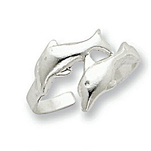 Sterling Silver Dolphin Toe Ring