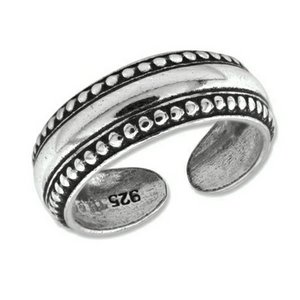 Sterling Silver Antiqued Toe Ring