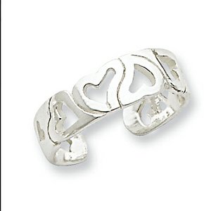 Sterling Silver Heart Toe Ring