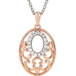 Diamond Oval Pendant