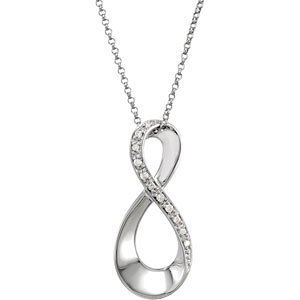 White Gold Diamond Infinity Pendant