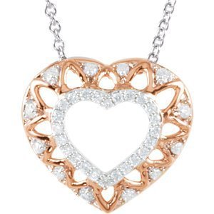 Two Toned Heart Pendant