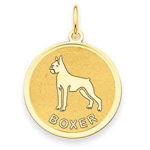 Boxer Disc Charm or Pendant