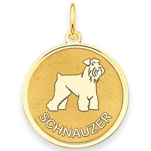 Schnauzer Disc Charm or Pendant