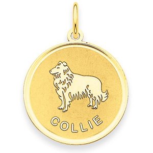 Collie Disc Charm or Pendant