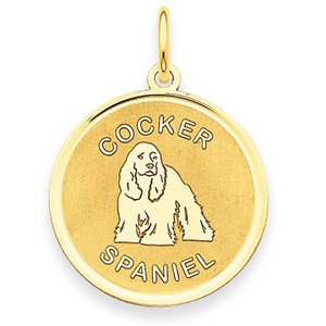 Cocker Spaniel Disc Charm or Pendant