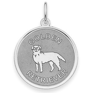 Golden Retriever Disc Charm or Pendant