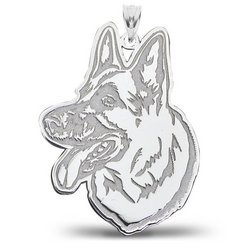 German Shepherd Dog Portrait Charm or Pendant