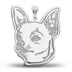 Chiuahua Dog Portrait Charm or Pendant