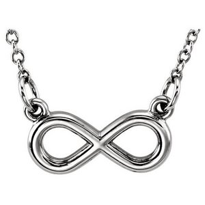14K Gold Petite Infinity Symbol Necklace with 18 Inch Chain