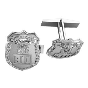 Personalized Police Badge Cuff Links with Your Number   Department