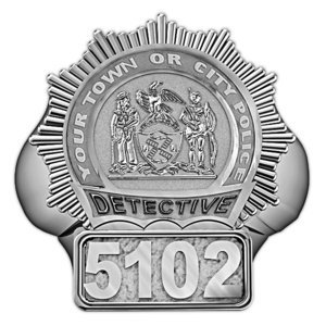Personalized Detective Badge Ring with Number   Department
