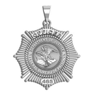 Personalized Federal Bureau of Prisons Badge with Your Rank   Number