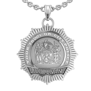 Personalized Lieutenant Badge with Your Number   Department