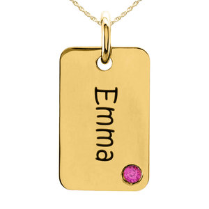 Birthstone Mini Dog Tag