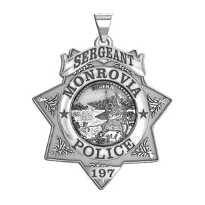 Personalized California 7 Point Star Police Badge with Your Department  Rank and Number