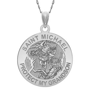 Saint Michael   Protect My Grandson   Religious Medal   EXCLUSIVE 