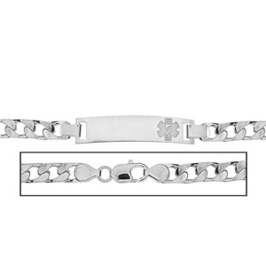 Sterling Silver Women s Curb Link Medical ID Bracelet