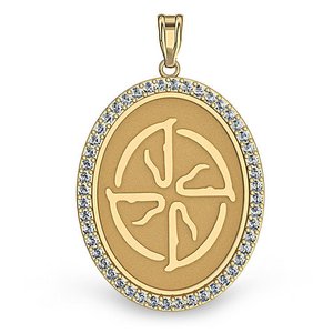 Belgian Warmblood Diamond Studded Horse Breed Oval Medal    EXCLUSIVE 