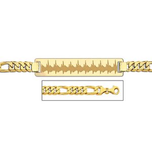 Heartbeat Bracelet w  Figaro Chain