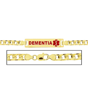 Women s Dementia Curb Link Medical ID Bracelet