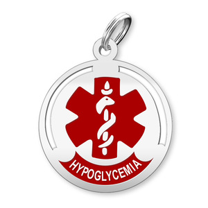 Round Hypoglycemia Charm or Pendant