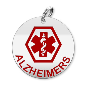 Medical Round Alzheimers Charm or Pendant