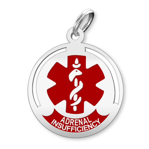 Round Adrenal Insufficiency Charm or Pendant