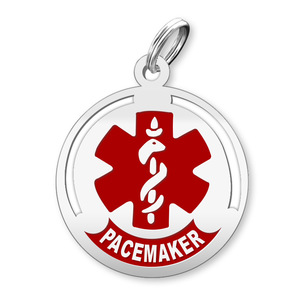Round Pacemaker Charm or Pendant