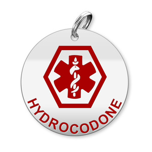 Medical Round Hydrocodone Charm or Pendant