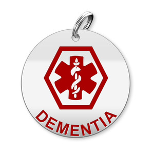 Medical Round Dementia Charm or Pendant
