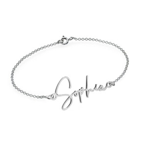 Exclusive Personalized Modern Script Name Anklet   Ankle Bracelet   Adjustable Size
